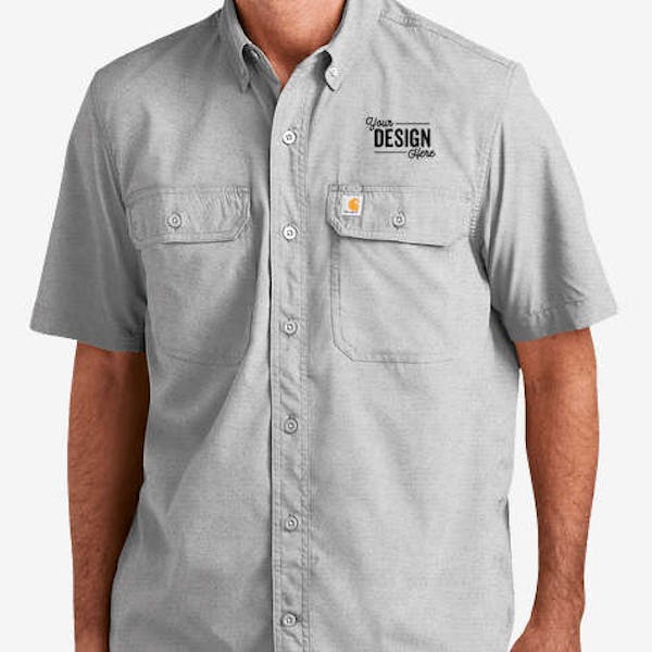 Carhartt Force Solid Short Sleeve Work Shirt - Printed - Steel