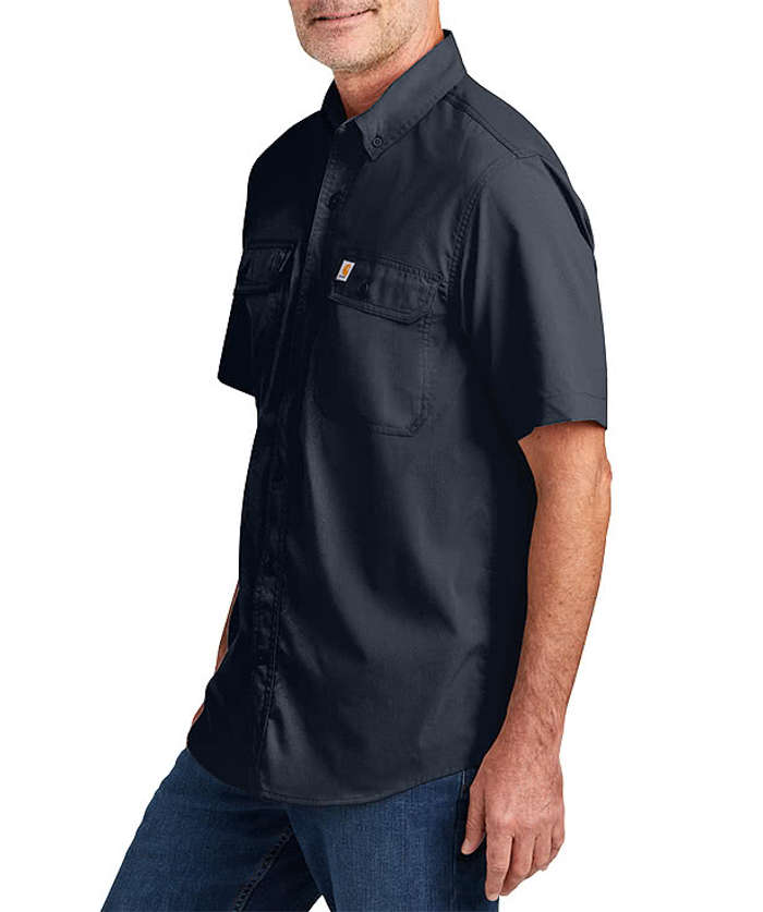 Carhartt Force Solid Short Sleeve Work Shirt - Printed - Steel 5 Carhartt Force Solid Short Sleeve Work Shirt - Printed - Steel