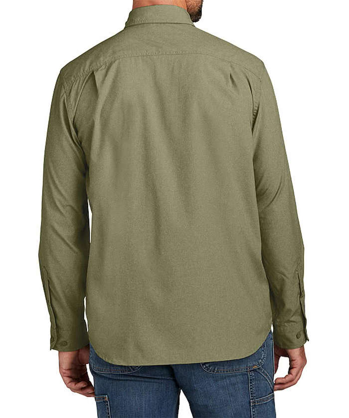 Carhartt Force Solid Long Sleeve Work Shirt - Embroidered - Steel 5 Carhartt Force Solid Long Sleeve Work Shirt - Embroidered - Steel