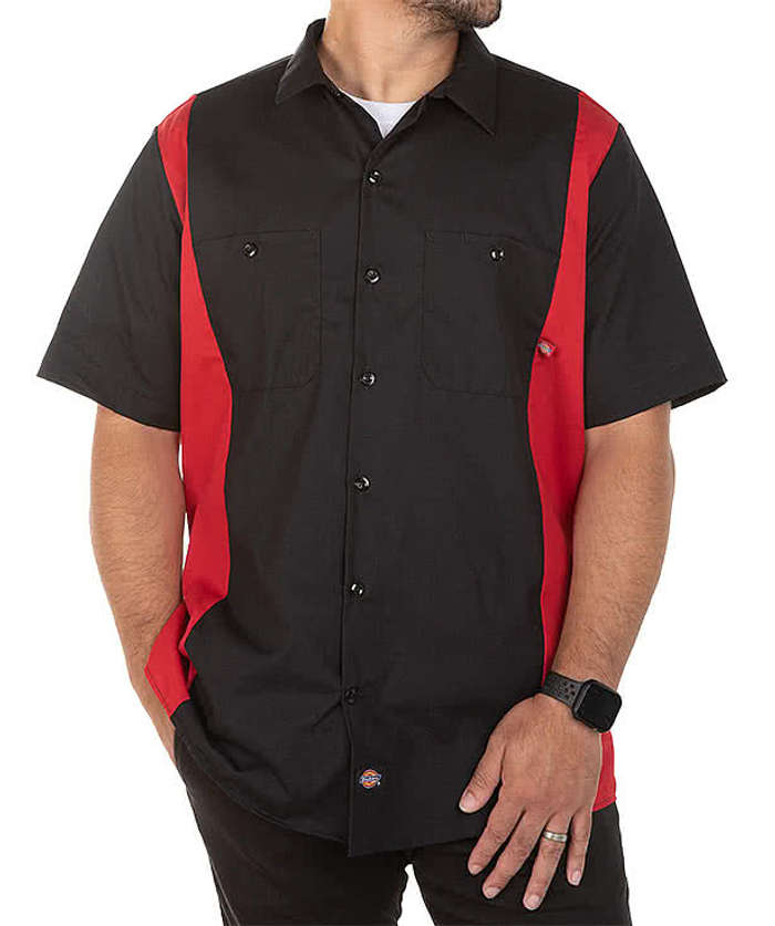 Dickies Colorblock Industrial Work Shirt - Black / Dark Charcoal 4 Dickies Colorblock Industrial Work Shirt - Black / Dark Charcoal