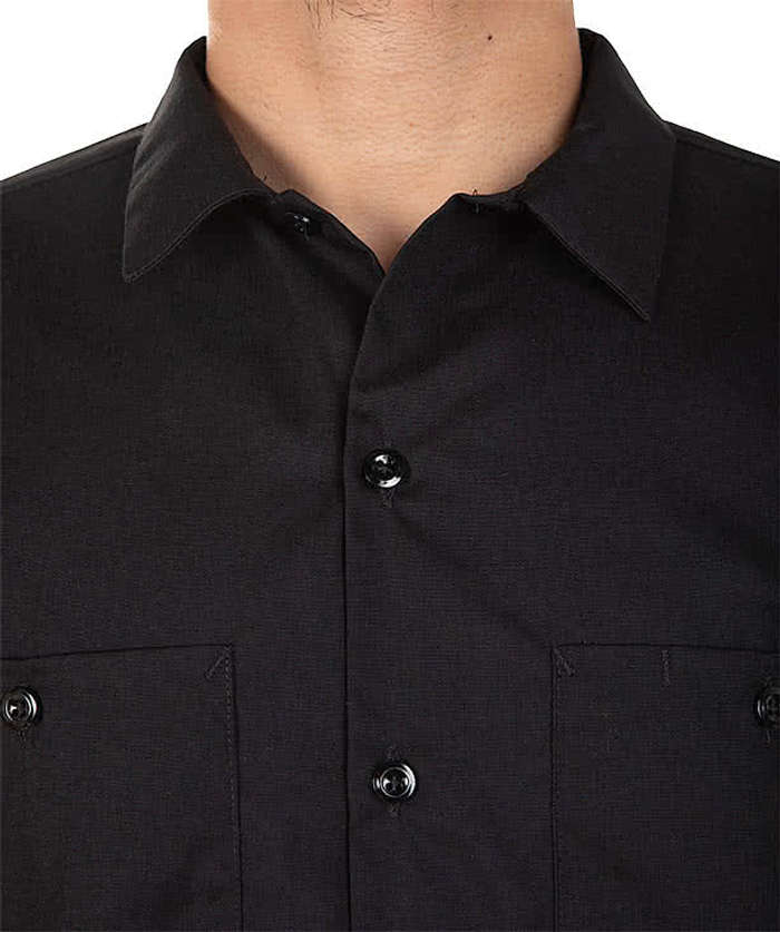 Dickies Colorblock Industrial Work Shirt - Black / Dark Charcoal 7 Dickies Colorblock Industrial Work Shirt - Black / Dark Charcoal