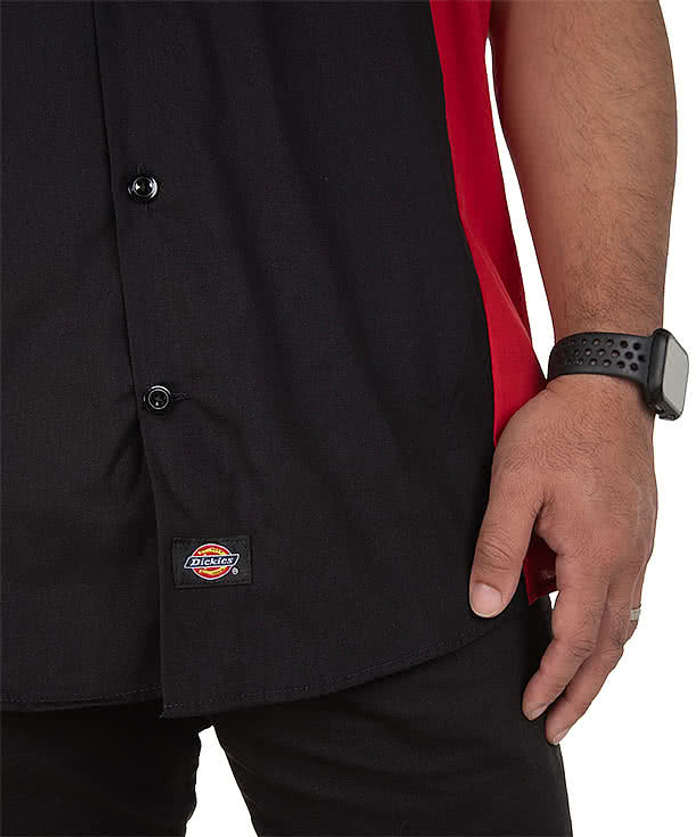 Dickies Colorblock Industrial Work Shirt - Black / Dark Charcoal 8 Dickies Colorblock Industrial Work Shirt - Black / Dark Charcoal