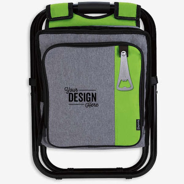 Full Color Koozie® Backpack Cooler Chair - Lime