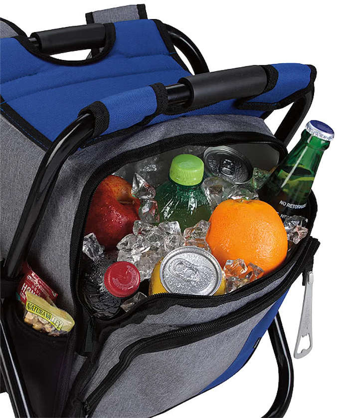 Full Color Koozie® Backpack Cooler Chair - Lime
