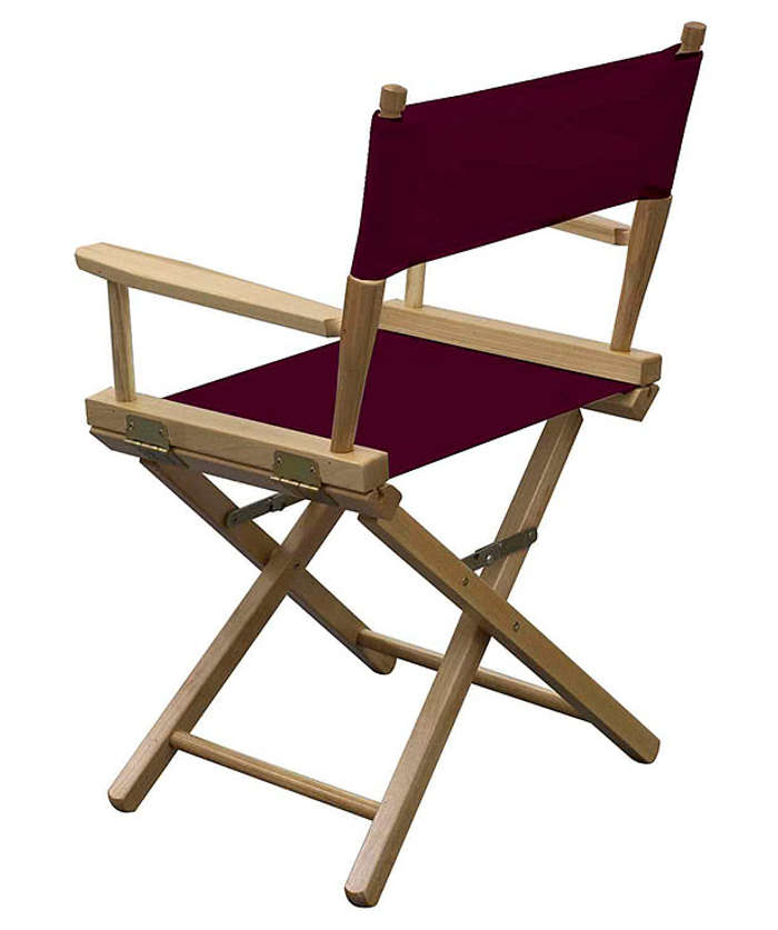 Full Color Table-Height Director's Chair - Burgundy