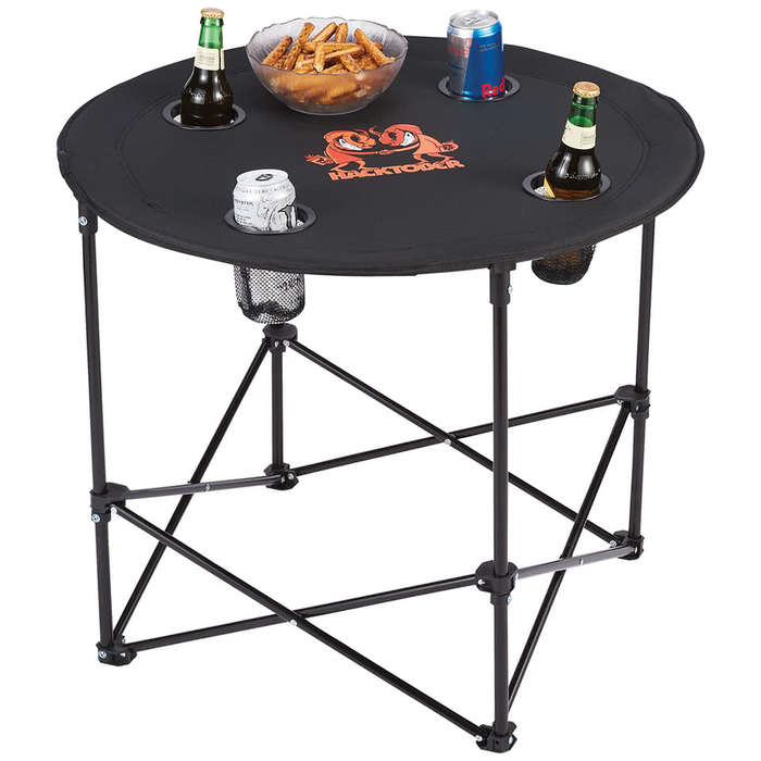 Game Day 4-Person Folding Table - Black