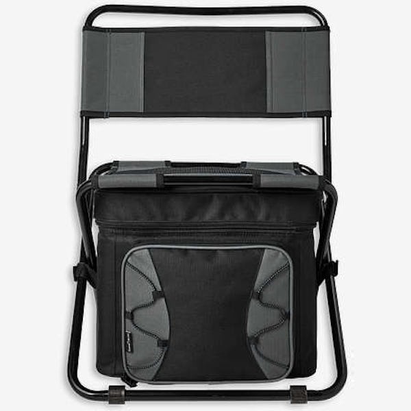 Insulated Folding 40 Can Cooler Chair - Grey