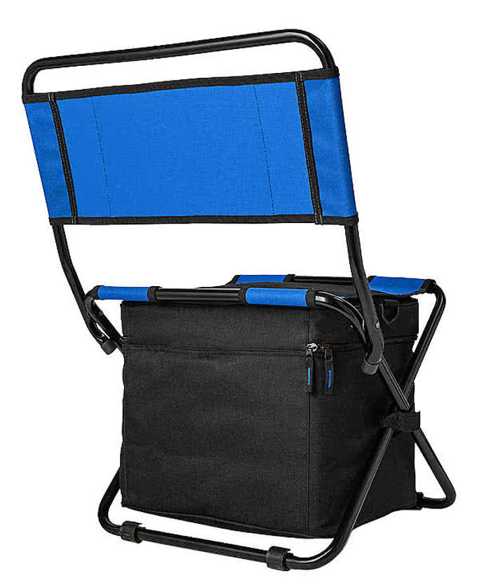 Insulated Folding 40 Can Cooler Chair - Grey