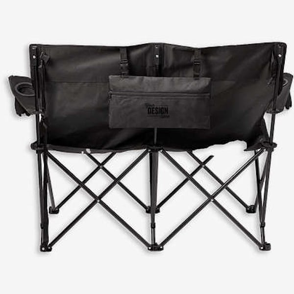 Double Seater Folding Chair - Black