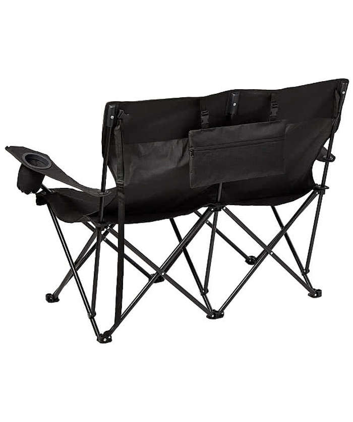 Double Seater Folding Chair - Black 5 Double Seater Folding Chair - Black