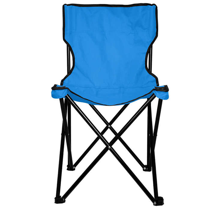Full Color Recycled Folding Chair with Carrying Bag - Black