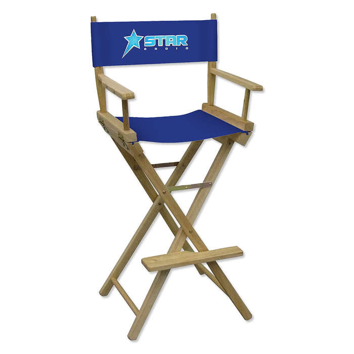 Full Color Bar-Height Director's Chair - Royal