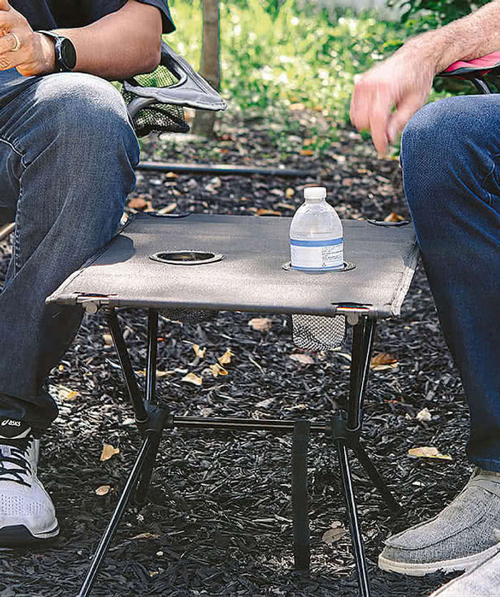 Pop & Lock Portable Camping Table - Black