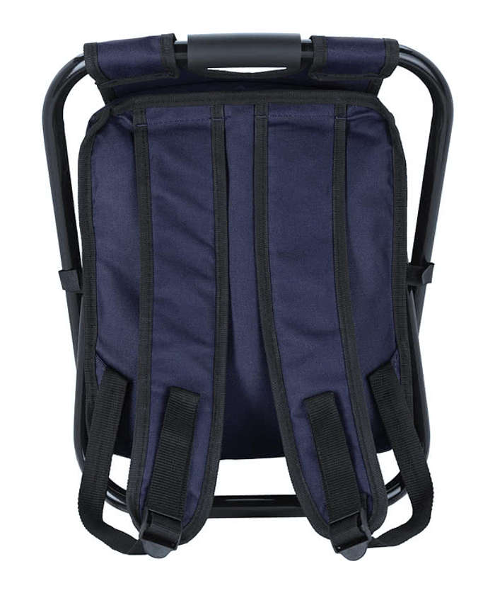 Full Color Take-n-Go Backpack Cooler Chair - Navy
