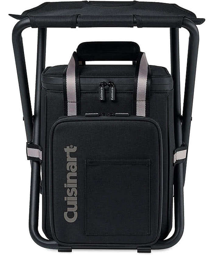 Full Color Cuisinart Folding Chair Backpack Cooler - Black