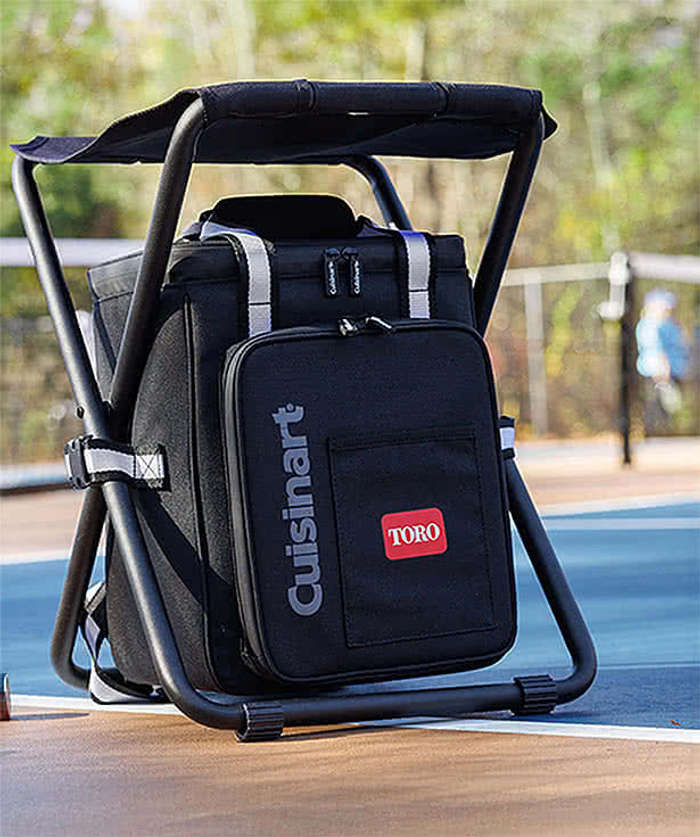 Full Color Cuisinart Folding Chair Backpack Cooler - Black