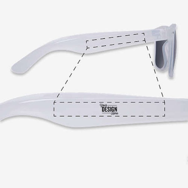 Solid Malibu Sunglasses - Frosted White