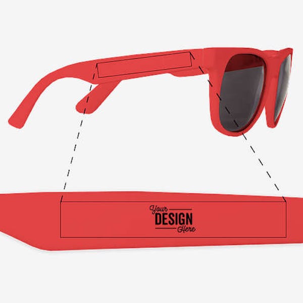 Solid Promotional Sunglasses - Red / Red