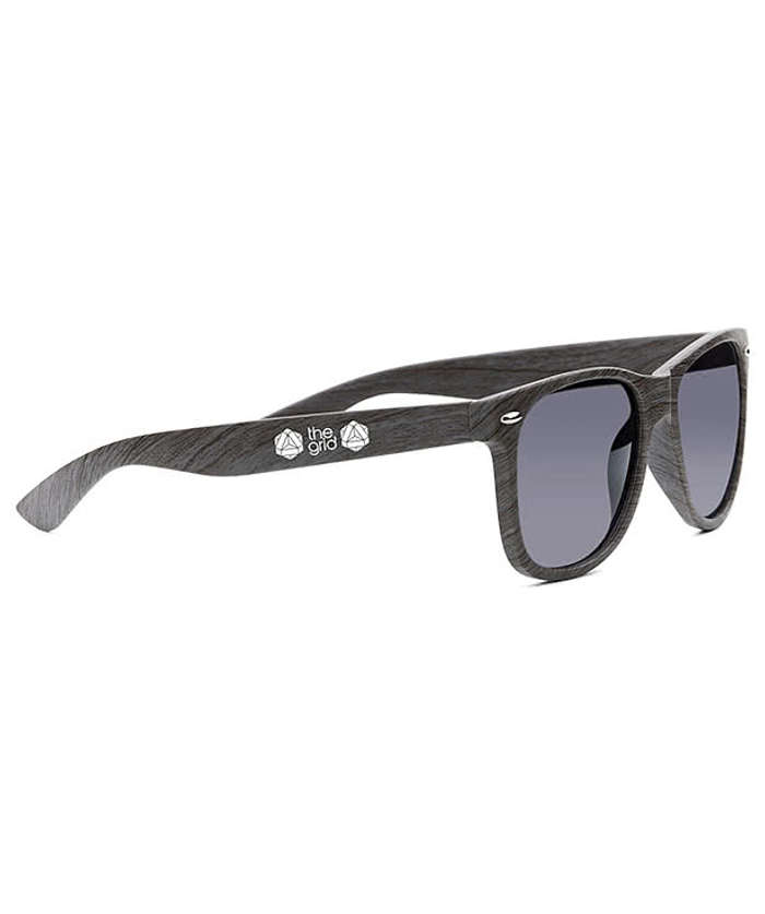 Allen Faux Wood Finish Sunglasses - Natural