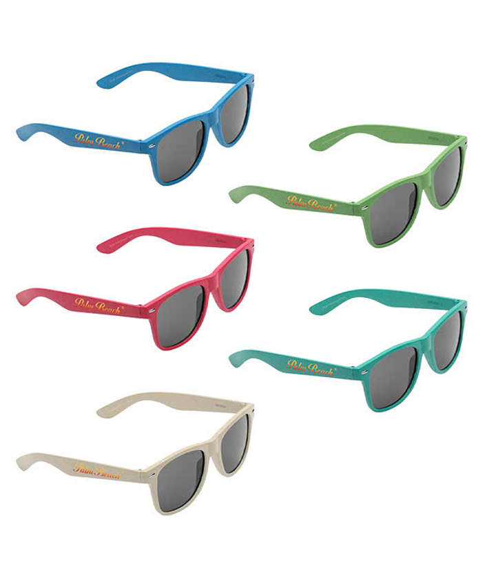 Full Color Kailua Wheat Straw Wayfarer Sunglasses - Sand