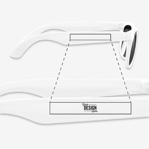 Single-Tone Matte Sunglasses - White