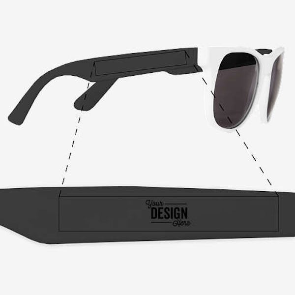 Two-Tone Promotional Sunglasses - White / Black