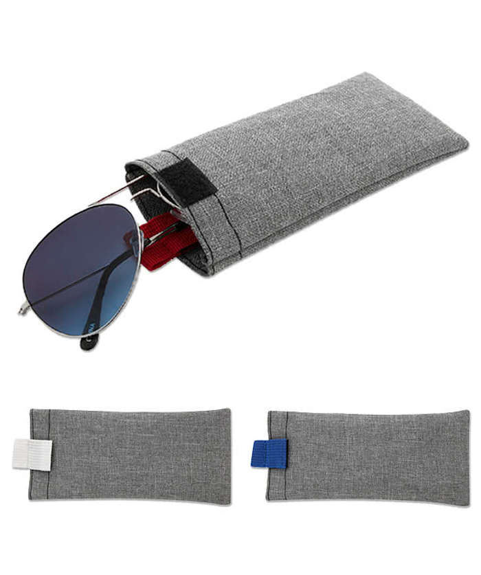 Brighton Heathered Eyeglass Pouch - Gray with Black 3 Brighton Heathered Eyeglass Pouch - Gray with Black