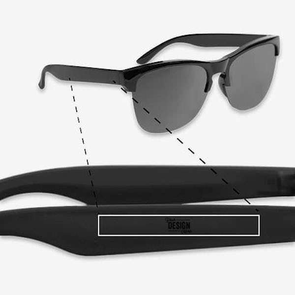 Bentley Recycled Half-Rim Sunglasses - Black With Black Lenses