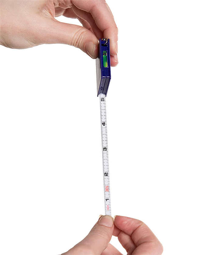 Full Color Square Level Tape Measure Keychain - White 5 Full Color Square Level Tape Measure Keychain - White