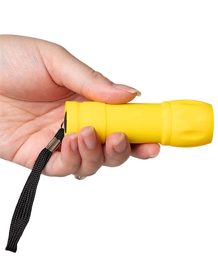 Rubberized LED Flashlight - Black