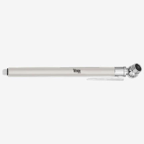 Aluminum Tire Gauge with Clip - Metallic Silver