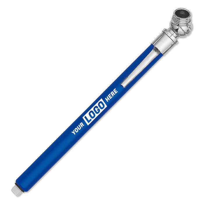Aluminum Tire Gauge with Clip - Metallic Silver