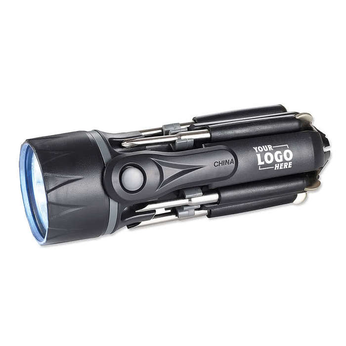 Spidey 8-In-1 Screwdriver Flashlight - Black