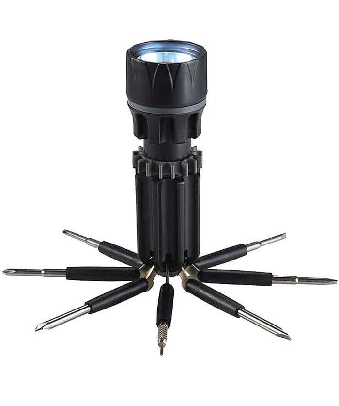 Spidey 8-In-1 Screwdriver Flashlight - Black 4 Spidey 8-In-1 Screwdriver Flashlight - Black