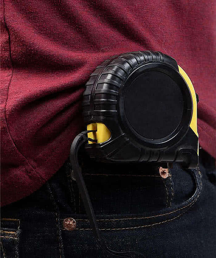 Pro Locking Tape Measure - Black w/ Silver Trim 5 Pro Locking Tape Measure - Black w/ Silver Trim