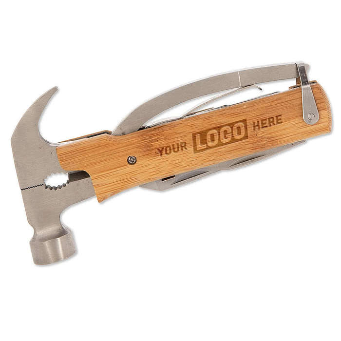 Laser Engraved 12-in-1 Multi-Functional Wood Hammer - Wood