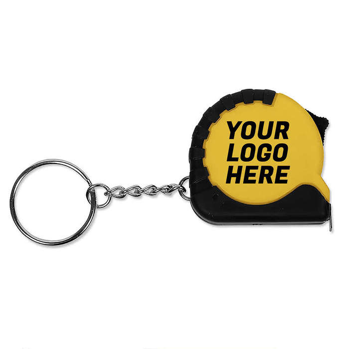 Mini Grip Tape Measure Keychain - White
