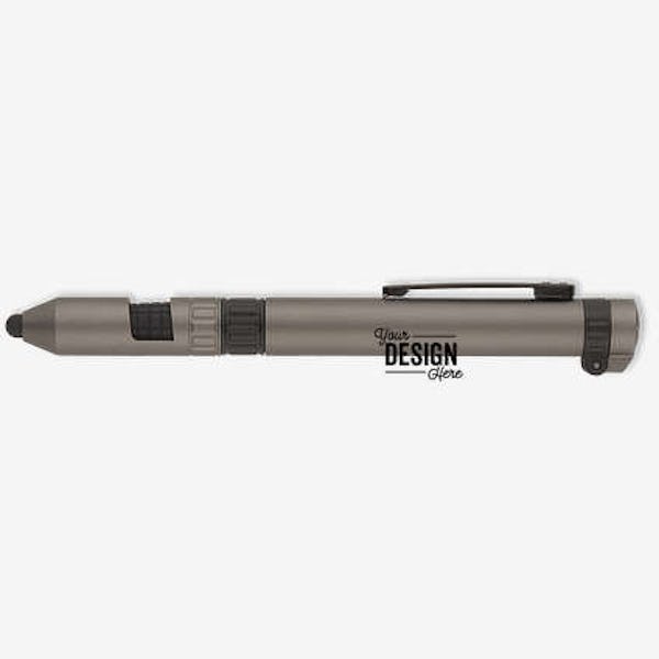 6-in-1 Quest Multi-Tool Pen (black ink) - Gun Metal