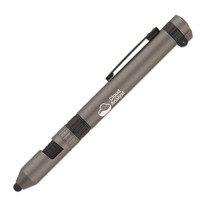 6-in-1 Quest Multi-Tool Pen (black ink) - Gun Metal