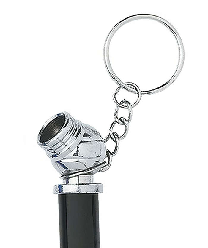 Mini Tire Gauge Keychain - Metallic Black