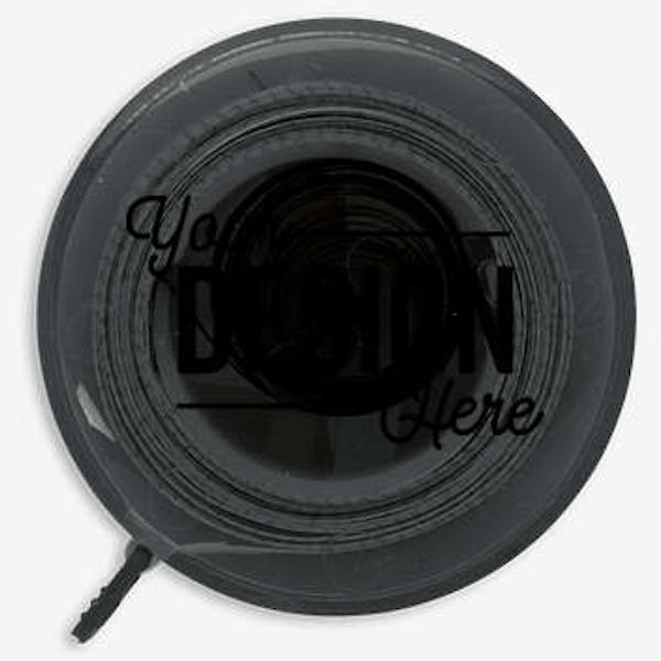 Full Color Mini Round Tape Measure - Translucent Black
