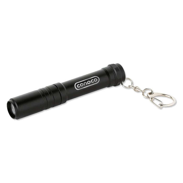 Laser Engraved Basecamp Pathfinder Flashlight Keychain - Black