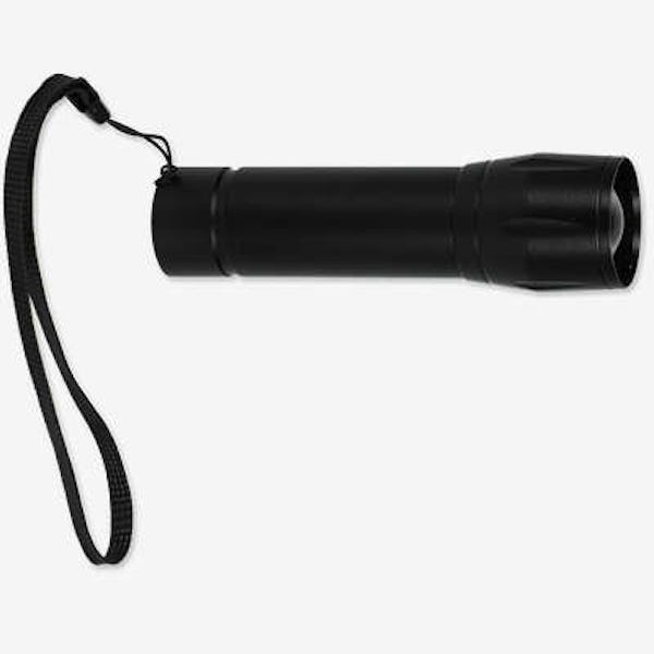 Laser Engraved Mini Eco Rechargeable Flashlight - Black