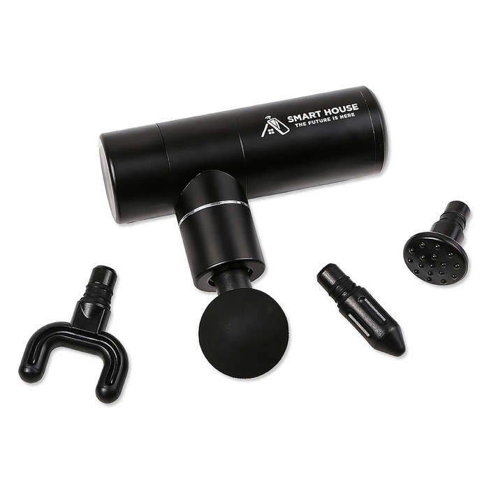 Laser Engraved Kneado Handheld Massage Gun - Black