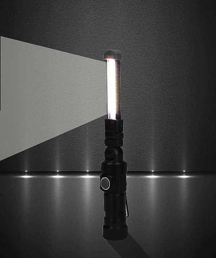 Laser Engraved Mini Eco Work Flashlight - Black 4 Laser Engraved Mini Eco Work Flashlight - Black