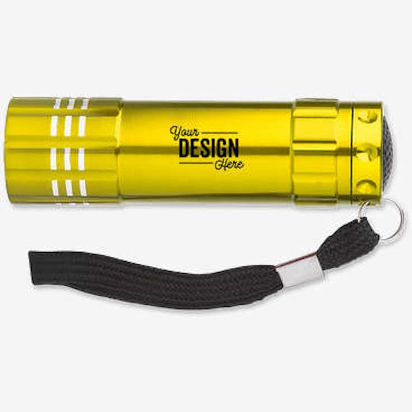 Laser Engraved Renegade Aluminum LED Flashlight - Yellow