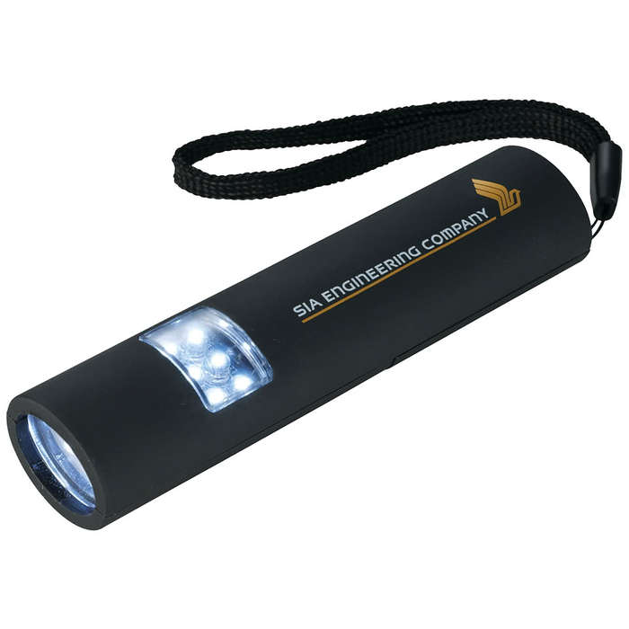 Full Color Mini Grip Slim and Bright Magnetic LED Flashlight - Black