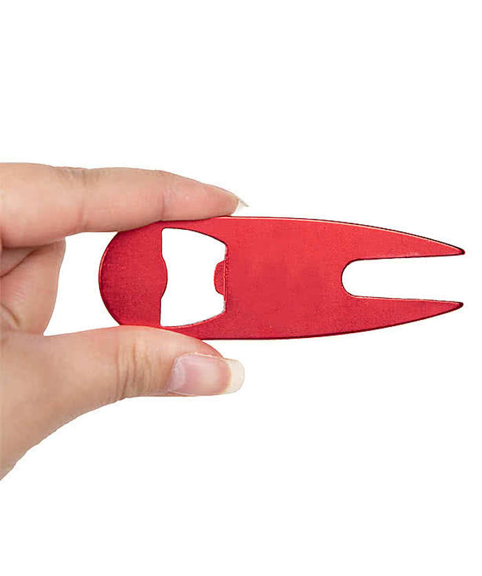 Laser Engraved Golf Divot Tool with Bottle Opener - Silver