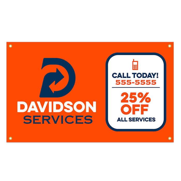 Full Color 5' x 3' Vinyl Banner - Red