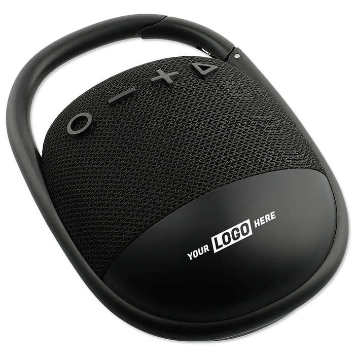 Fabric Clip Portable Waterproof Bluetooth Speaker - Black